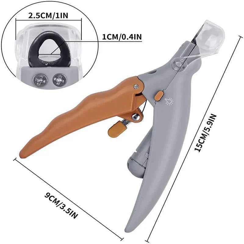 Cortador De Unhas Pet Profissional Com Luz De Led E Lupa