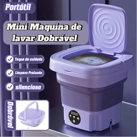 Mini Máquina de Lavar Portátil e Dobrável 8 L